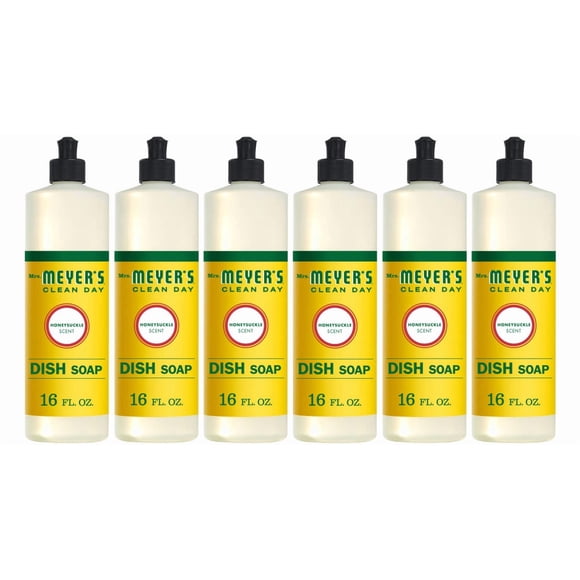 Mrs. Meyer's Clean Day Mrs. Meyer's Clean Day Dish Soap, Honeysuckle, 16 Fl Ounce (Pack of 6)