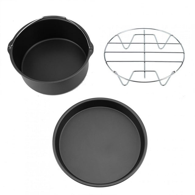 Fryer Accessories Set, Multifunctional 3 In 1 Air Fryer Accessories Parts, Bread Shelf Kitchen Keep Warm For Roasting Air Frying
