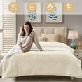 thumbnail image 5 of SHANNA Luxury Soft Throw Blanket, Thick Faux Fur 800GSM Fluffy Blankets for Couch, Sofa, Bed, Cozy Warm Throw Blanket for All Seasons,White, 52''x63'', 5 of 7