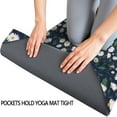 thumbnail image 3 of Navy Daisy Flower Floral Pattern Hot Yoga Mat Towel Non Slip for Hot Yoga - Quick-Drying Yoga Mat Cover with 4 Corner Pockets with Travel Bag - Hot Yoga Towel Non Slip 70"x26", 3 of 6