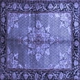 thumbnail image 1 of Ahgly Company Indoor Square Persian Blue Traditional Area Rugs, 4' Square, 1 of 4