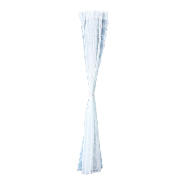 Flmtop Exquisite Workmanship Window Treatment Wear-resistant Polyester White Lace Panel Sheer Curtain for Home