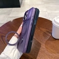 thumbnail image 5 of For iPhone 11 Pro Max Phone Case,With 360° Rotatable Ring Kickstand,Compatible With Mag-Safe,Matte Anti-fingerprinting Translucent Shockproof Anti-fall Drop Protection,Thin Fit Phone Case,Purple, 5 of 6