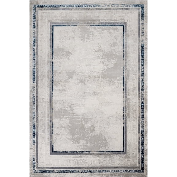 Grey Framed Area Rugs for Living Room Washable Rugs Boho Moroccan Area Rug Soft Neutral Geometric Bohemian Carpet Distressed Indoor Rug for Bedroom Dining Room Office Foldable Nonslip Rug