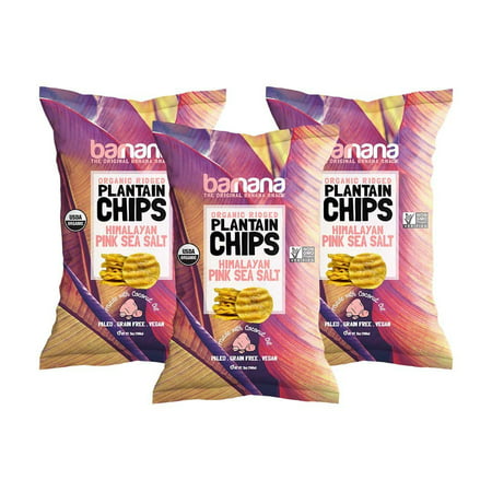 Barnana Organic Plantain Chips - Himalayan Pink Salt - 5 Ounce, 3 Pack Plantains - Barnana Salty, Crunchy, Thick Sliced Snack - Best Chip For Your Everyday Life - Cooked in Premium Coconut Oil 3 (Best Plantain Chips Brand)
