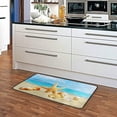 thumbnail image 5 of GZHJMY Ocean Sea Anti Fatigue Kitchen Floor Mat, Sea Beach Seashell Non Slip Absorbent Comfort Standing Mat Kitchen Runner Rug for Hallway Entryway Bathroom Living Room Bedroom 39 x 20 Inches, 5 of 6