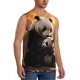 thumbnail image 2 of Balery Maple Forest Panda Camisetas sin mangas para hombre, absorbe la humedad y protege contra el mal olor.-Medium, 2 of 7