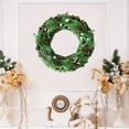 thumbnail image 1 of Ganfancp Árbol de Navidad Pinos Agujas Frutos Rojos Coronaanillo Adornos Cruces Frontera Europa y Estados Unidos Puerta Anillo Flocking Año Nuevo Adornos Colgantes Ofertas Flash 1X Corona, 1 of 6