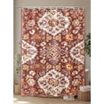 thumbnail image 4 of Boanket Polyester Fabric Red Boho Ethnic Shower Curtain, Southwest Aztec Waterproof Bathtub Curtain Bathroom Decor Set with Hooks 72 x 72 Inches,, 4 of 6