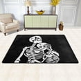 thumbnail image 2 of Dreamtimes Romantic Skeleton Couple Non-Slip Area Rug 36"x24", Valentine's Day Black Floor Carpet Comfort Floor Mats Decor for Indoor Front Porch,Living Room, Bedroom,Kitchen, 2 of 5