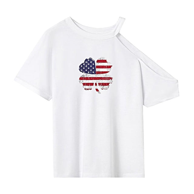 Camiseta de mujer de verano suave y transpirable con cuello redondo para acampar, trabajar, ir de compras L