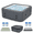 Gray 73" x 25" Square, variant on Inflatable Hot Tub 73"x73"x25", 4-6 Person Large Square Outdoor Spa Blow up Hot Tubs with 130 Bubble Jets, Blow Up Air Hot Tub with Heater Pump, Insulated Cover, 2 Filter Cartridges Outdoor Pool SPA