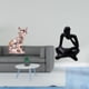 thumbnail image 2 of Escultura artística de gato para chimenea y mesa, estante para sala de estar, estantería de oficina, figura abstracta de animal, decoración artesanal., 2 of 8
