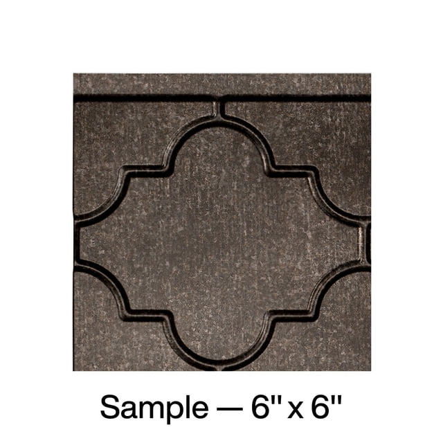 FASÄDE Monaco Decorative Vinyl Backsplash Panel in Smoked Pewter (6X6 Inch Sample)