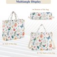 thumbnail image 6 of FORMRS Womens Corduroy Tote Bag Crossbody Shoulder Handbag with Pocket, Red Easter Eggs, 6 of 7