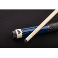 thumbnail image 2 of Mizerak 57 In. House Cue (2-Piece) with 12 mm Ferrule with Leather Tip, Hardwood Construction and High Gloss Finish, Blue, 2 of 7