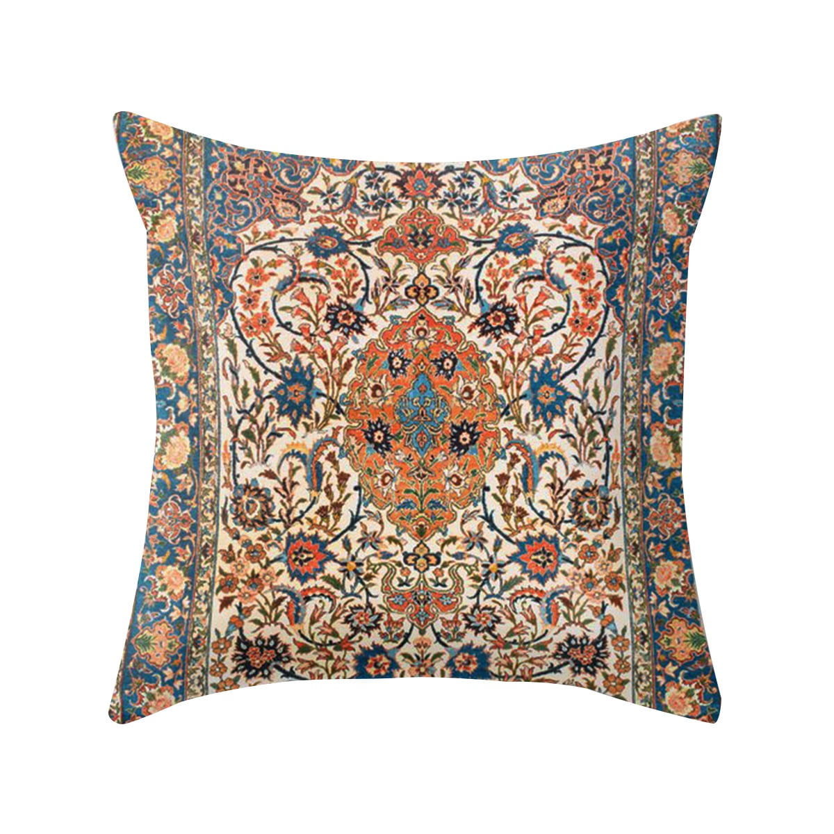 KUDOSALE 18''x18'' Persian Carpet Print Decorative Throw Pillow Case