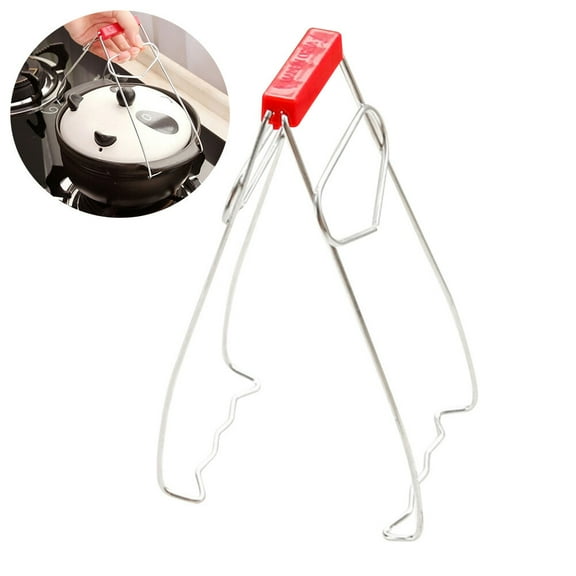 EXHUMKY 1Pcs Metal Tongs for Cooking Kitchen Plate Gripper Anti Skid and Tool for Home Users