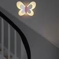 thumbnail image 2 of Lámpara de pared LED, luces de noche , pared de mariposa, lámpara de luz cálida moderna para decoración de cafetería, pasillo, ca Blanco rosa Sunnimix lámpara de pared, 2 of 8