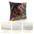 thumbnail image 4 of Orinice Woman with Hoop Earrings Graphic Decorative Pillow Cover for Home Couch 24x24in, 4 of 5