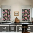 thumbnail image 4 of Kitchen Curtains and Valance Set 36 Inch Tier Pioneer Colorful Floral 3 Pieces Set Dining Room Small Curtain Drapes Cafe Curtains Valance for Home Decor Rod Pocket, 4 of 6