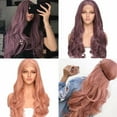 thumbnail image 1 of SEGO Grey/Pink/Purple/Blonde Long Lace Front Hair Wig Mixed Color Natural Wavy Synthetic Bob Hair Wigs For Women, 1 of 6