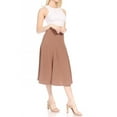 thumbnail image 4 of Moa Collection Women's Solid Flared Lightweight Elastic High Waist Midi A-line Skirt, 4 of 6