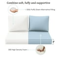 thumbnail image 6 of (2 pack) Snubbull Outdoor 46" x 26" x 5" Loveseat Cushion Set, Water repellent, Fade Resistant, Cushion Set for Couch, Bench, and Swing, Sky Blue, 6 of 7