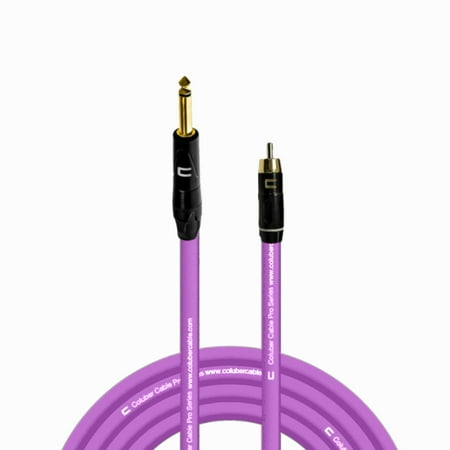 Coluber Cable - 1/4" TS Male to RCA Male - Pro 3-Pin Microphone Connector