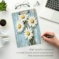thumbnail image 5 of Wobogo Elegant Daisy Acrylic A4 Clipboards Silver Clip Stardard Size 9×12.5in Office Decorative for Students Workers, 5 of 10