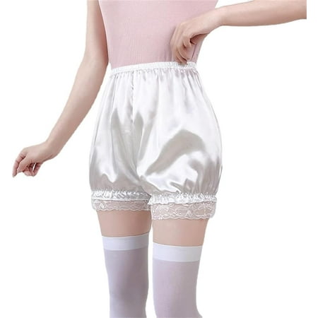 QIUYI Womens LolSatin Lace Pumpkin Pants Cute Bloomers Shorts Cute Ruffled Short Pants for Girls