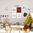 thumbnail image 3 of Hieng Red Christmas Winter Unframed Wall Art Prints, Tree Bell Snowflake Posters for Home Bedroom Livingroom Decor Set of 4, 3 of 6
