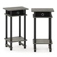 thumbnail image 2 of Furinno Table d'Appoint Haute Turn-N-Tube, Chêne Gris Français/noir/noir, 2 of 4