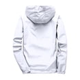thumbnail image 4 of Sewkxo Mens Rain Jacket Lightweight Windbreaker Waterproof Raincoat Cycling Running Hiking Gear Hood Packable,White M, 4 of 6