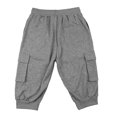 thumbnail image 4 of 3/4 Joggers for Men Multi Pockets Summer Drawstring Elastic Waist Outdoor 3/4 Cargo Sweatpant for Workout, 4 of 9