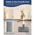 thumbnail image 2 of Alfombra para rascar gatos Happi N Pets, sisal y alfombra, gris claro, 2 of 8