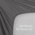 thumbnail image 5 of GARITIN Brushed Microfiber Full 4-Piece Bed Sheets Set, 90GSM Ultra-Soft Breathable Bedding with 2 Pillowcases, 14-Inch Deep Pocket Fitted Sheet, Shrinkage Fade Wrinkle Resistant Easy Care, Grey, 5 of 11