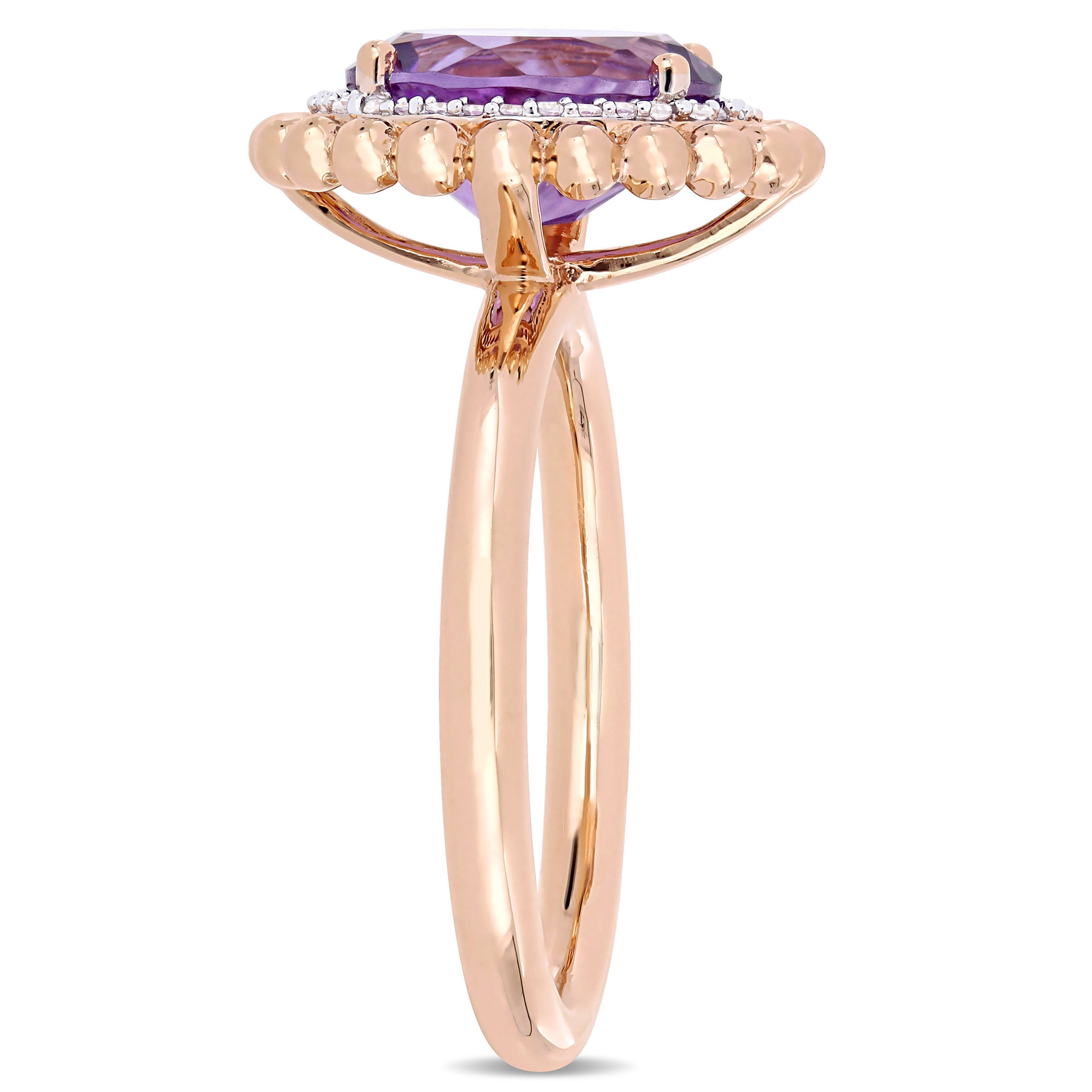 Everly Women's Amethyst 14k Rose Gold Ring