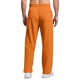 thumbnail image 5 of Dwelliawo Men's Lightweight Sweatpants Straight Leg Open Bottom Casual Sweatpant Lounge Fall Winter Athletic Yoga Pants with Pockets Clearance Saffron L, 5 of 7