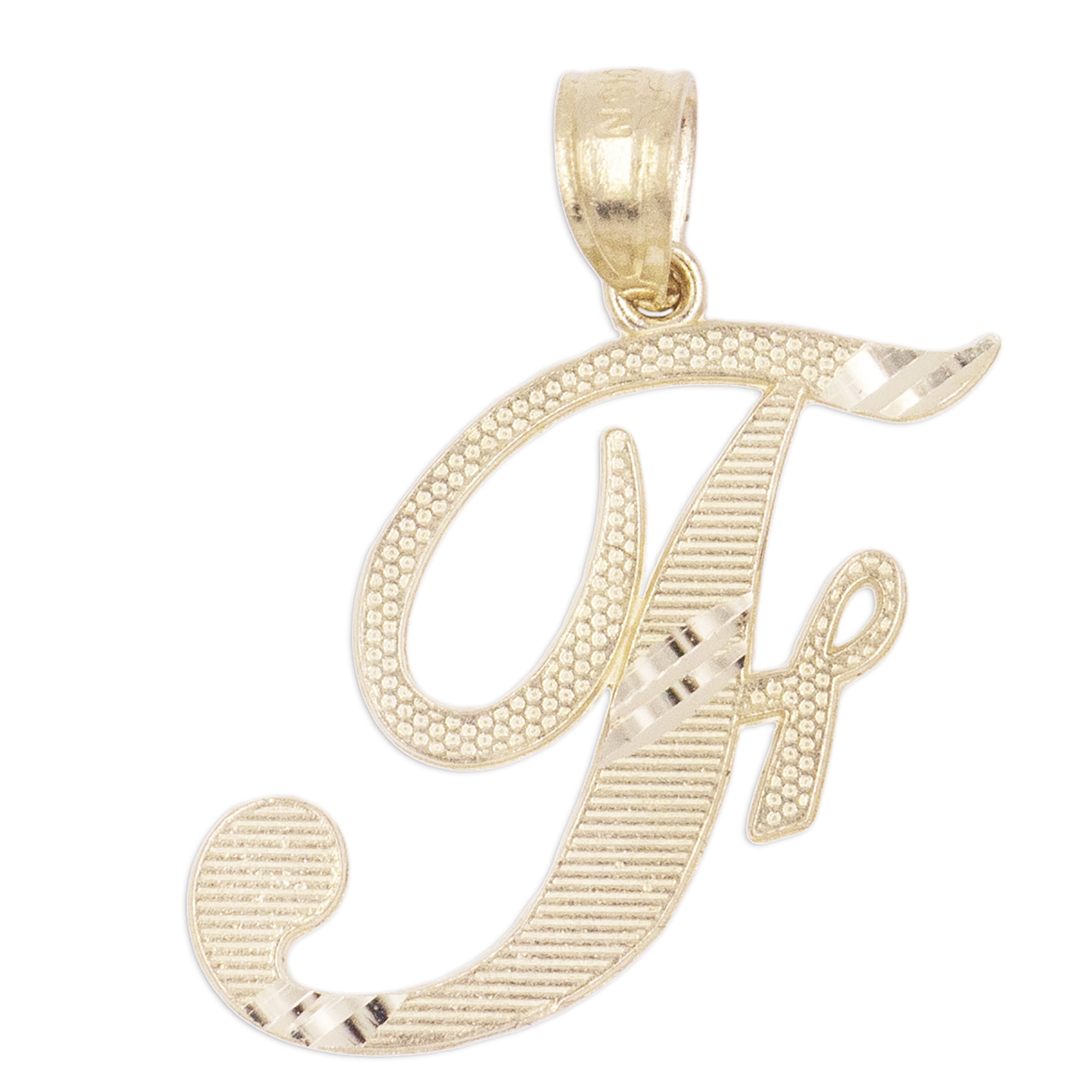 Initial With Diamond Pendant  Letter Charm For Diamond Necklace