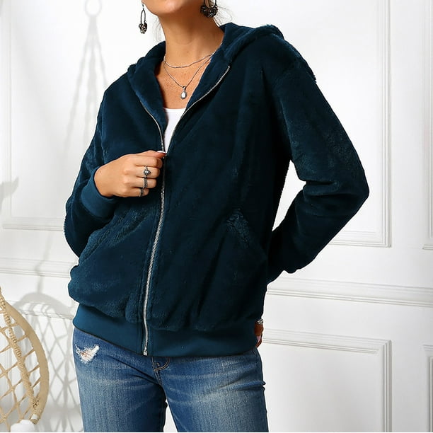 Navy blue top ladies coat