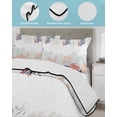 thumbnail image 3 of Full Size Quilt Bedding Set, Coastal Starfish Reversible Summer Quilt 3 Pieces, Ocean Weeping Coral Beach Conch Orange Lightweight Bedspreads Coverlets with 2 Pillow Shams for All Seasons, 3 of 5