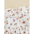 thumbnail image 6 of Qmyliery Baby Girls Rompers, Long Sleeve Floral Patterns One-Piece, Infant/Toddler Snap Triangle Bottom Jumpsuit, 6 of 9
