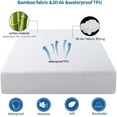 thumbnail image 2 of 100% Waterproof Breathable Bamboo Fabric Mattress Protector Bed Bug Proof Machine Washable-Twin XL Size, 2 of 8