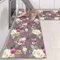 thumbnail image 2 of Kitchen Rugs Sets Of 2,Pioneer Flower Floral Print Pattern Anti Fatigue Kitchen Mat Rugs Non Slip Washable,Decorative Kitchen Floor Mats for Kitchen,Sink,Laundry,17"X47", 2 of 5