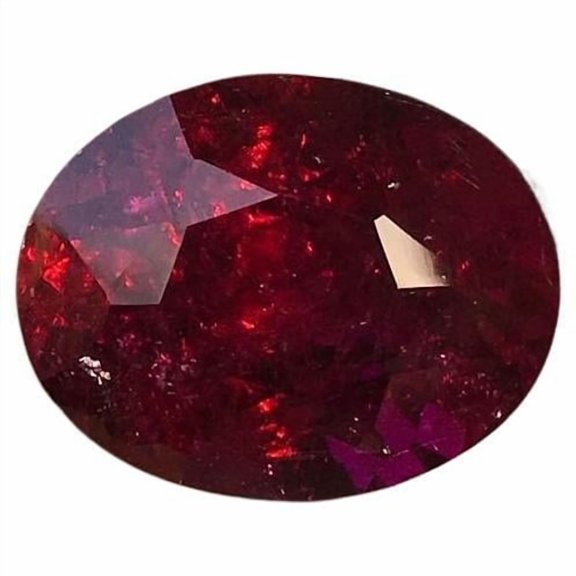 18.14ct Oval Intense Purple Red Rubellite Loose Gemstone
