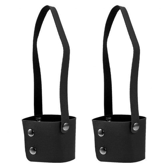 Hemobllo 2pcs Coffee Cup Holder Drink Carrier with Shoulder Strap for Tumblers and Tea Pouch Black