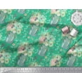 thumbnail image 2 of Soimoi Green Cotton Duck Fabric Bottle Vase & Anemone Floral Fabric Prints By Yard 42 Inch Wide, 2 of 3