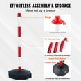 thumbnail image 5 of KFFKFF Movable Traffic Guide Post Cones, Set of 4, Safety Traffic Barrier with Loadable Base and 8FT Chain, Suitable for Traffic Regulation, Parking Area, Construction Warning, Roadway Caution, 5 of 8