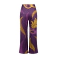 thumbnail image 4 of Womens Sweatpants Plus Size Printed Loose Casual Stylish Wide Leg Sweatpants Women Dark Purple 3Xl, 4 of 5